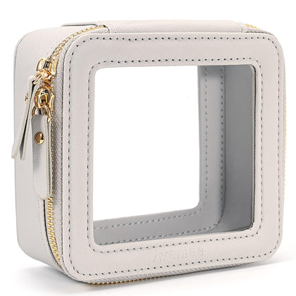 Aveniee mini trousse de maquillage transparente vue de face
