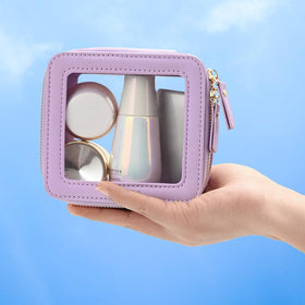 Aveniee Mini Trousse Maquillage Transparente avec fermeture éclair