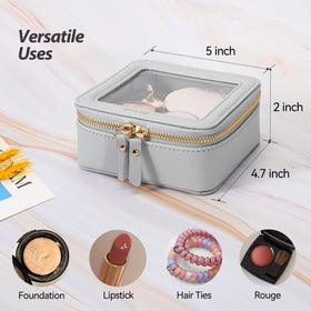 Aveniee trousse de maquillage sur une table avec des cosmétiques