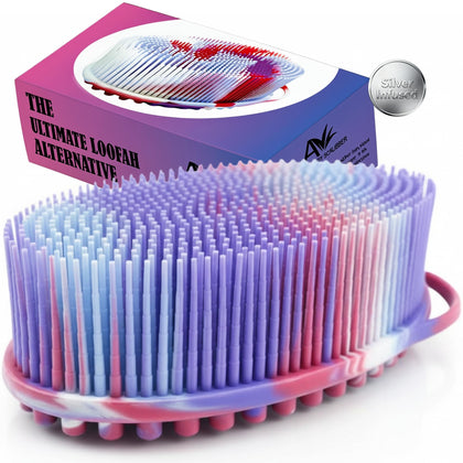 Avilana Body Scrubber Édition Argent vue avant avec texture de silicone