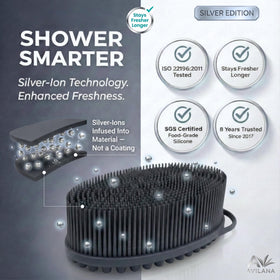 Avilana gant de bain en silicone à double face pour soin complet
