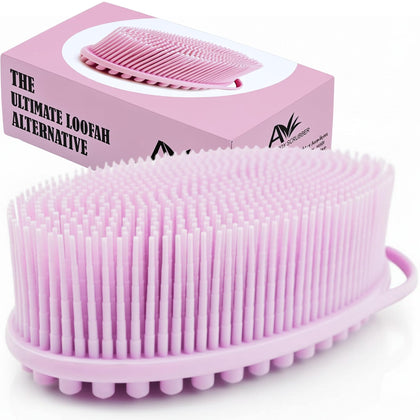 Avilana gant de bain en silicone vue de face avec picots arrondis