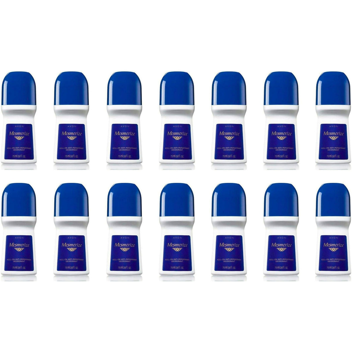 AVON Mesmerize Roll-On Antitranspirant 14 pack avec bouteilles de 75 ml