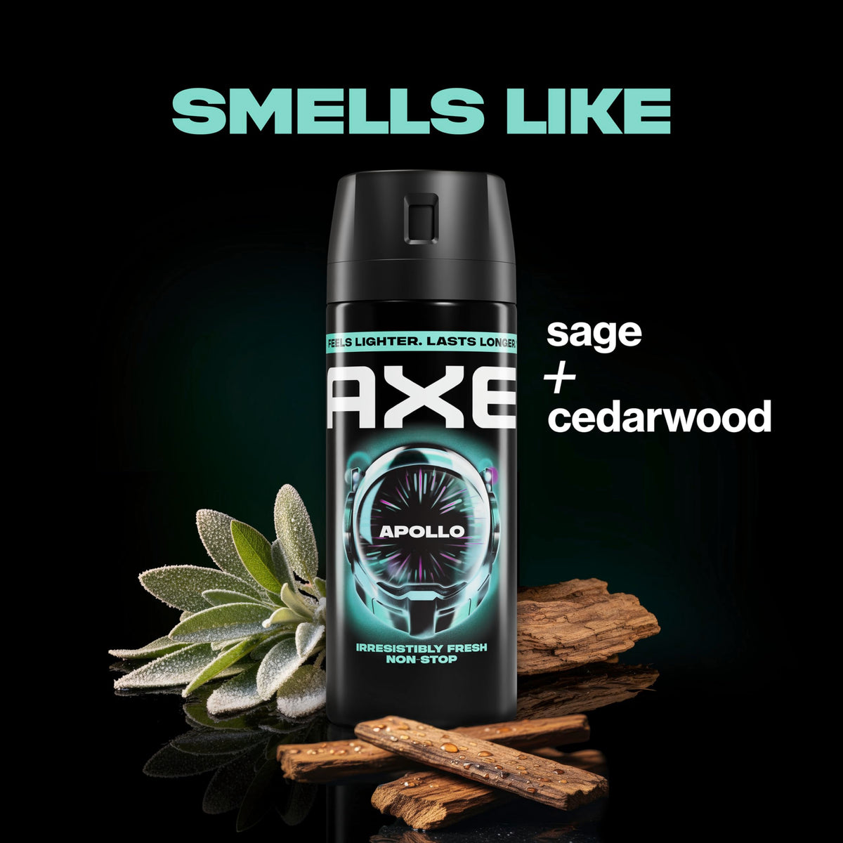 AXE Apollo spray corporel avec notes de sauge et de bois de cèdre
