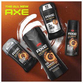 AXE Déodorant Stick Dark Temptation 2,7 oz en situation sur une salle de bain