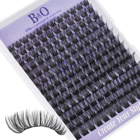 B&Qaugen Cils en grappes 156PCS, plateau avec 72 grappes