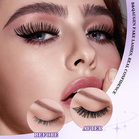 B&Qaugen Cils en grappes sur un fond de maquillage