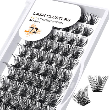 B&Qaugen faux cils en paquet de 72 clusters C Curl 12-18mm
