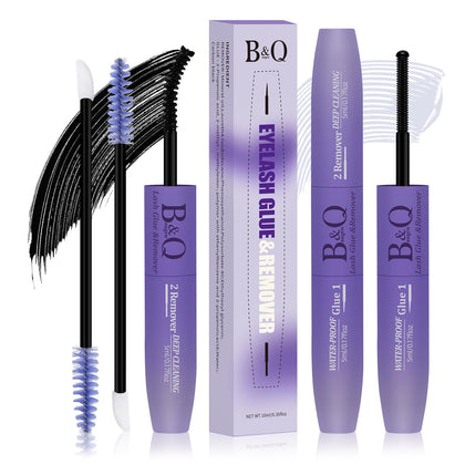 B&Qaugen kit 2-en-1 colle et démaquillant pour cils vue avant