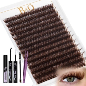 B&Qaugen Kit de Cils Brown Mocha vue avant avec 280 pièces