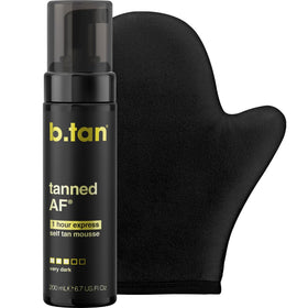 B.TAN Kit Auto-Bronzant Mousse Sombre 1 Heure avec gant applicateur
