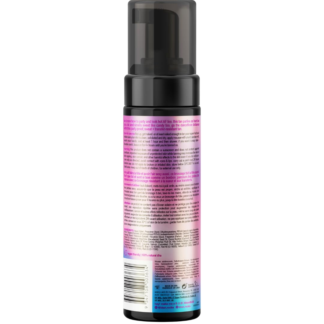 B.TAN Mousse Auto-Bronzante avec bouchon ouvert