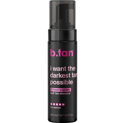 B.TAN Ultra Dark Self Tanner Mousse 200ml, vue avant