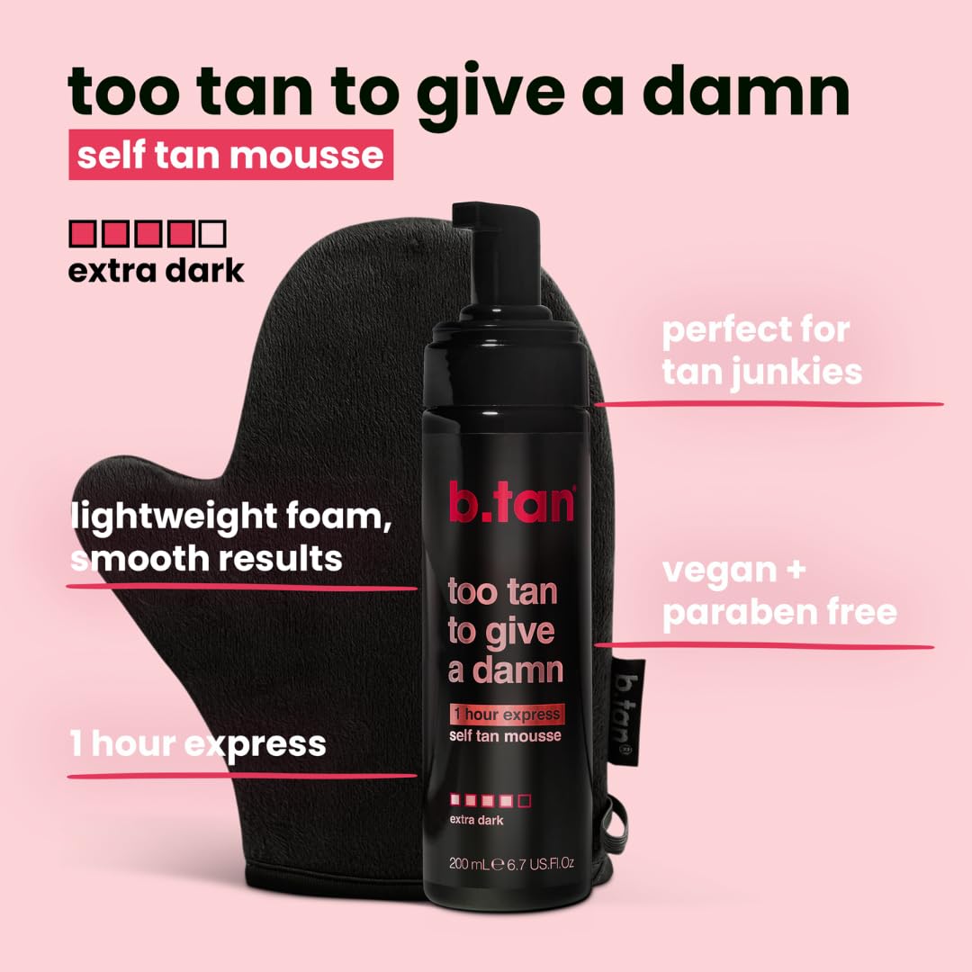 B.TAN Ultra Dark Self Tanner Mousse application sur la peau