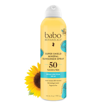 Babo Botanicals Spray Solaire Minéral SPF 50 222g vue avant