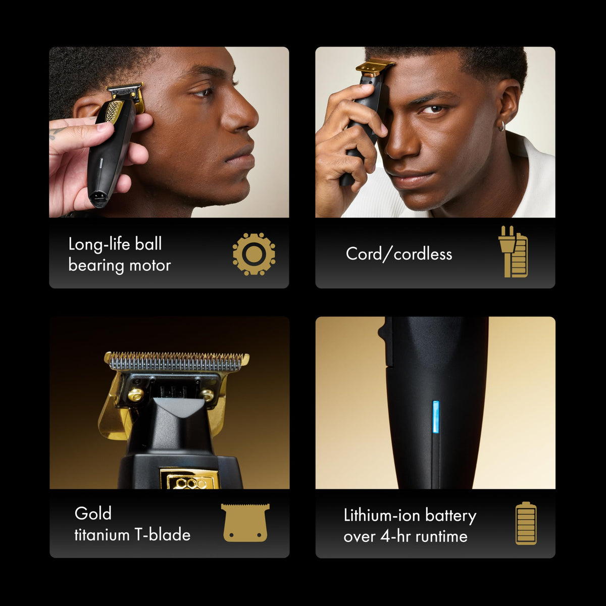 BaBylissPRO LithiumFX+ tondeuse homme vue arrière avec batterie