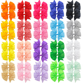 Babymatch Bows à cheveux Pinwheel 4 pouces en 20 couleurs ensemble
