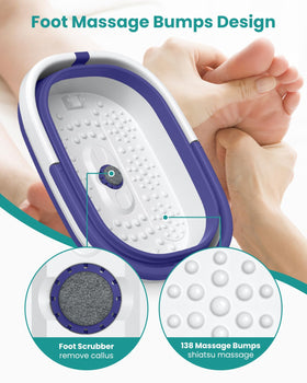 Bac à pieds Nekteck plié pour un rangement compact