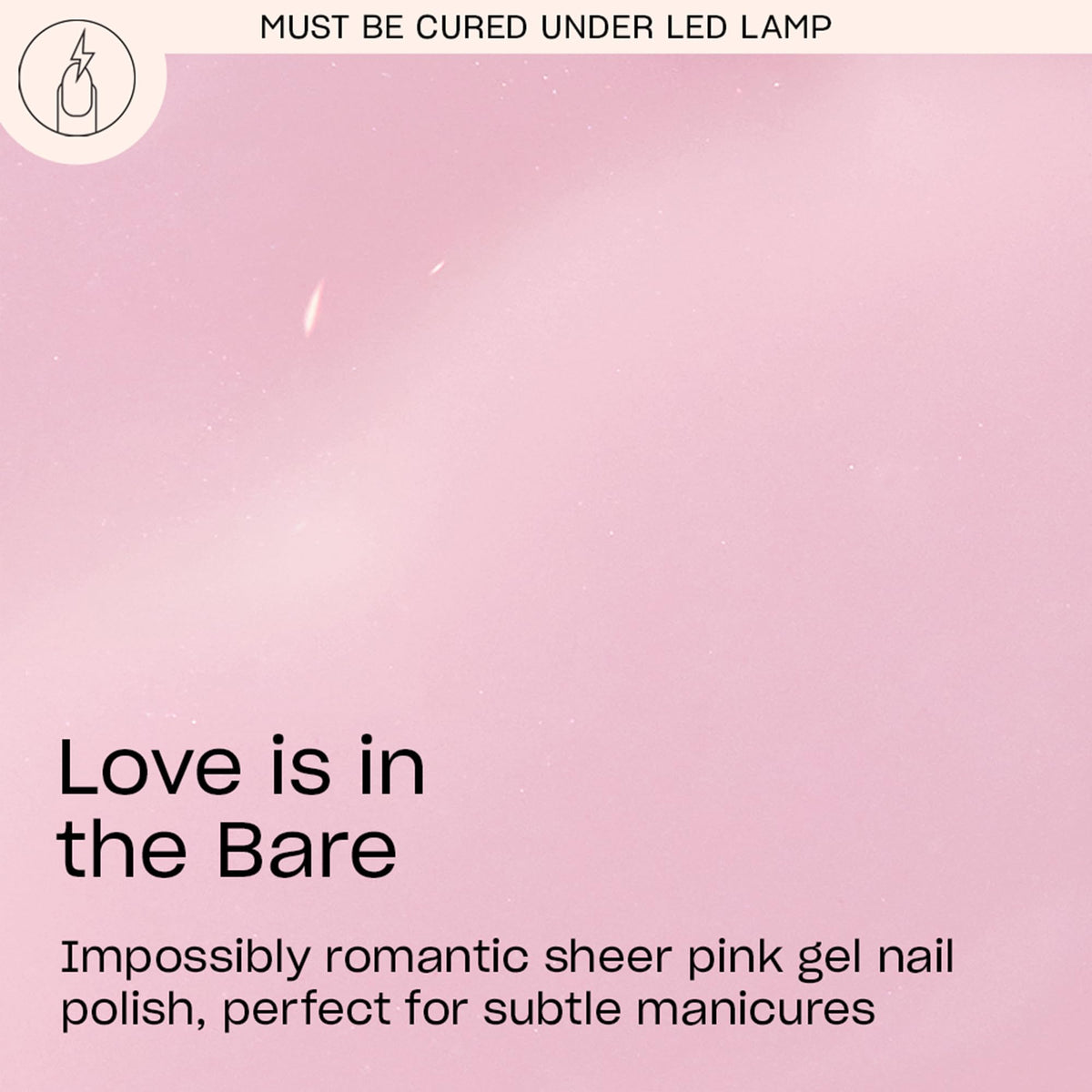 Back view of OPI GelColor Love is in the Bare nail polish bottle
