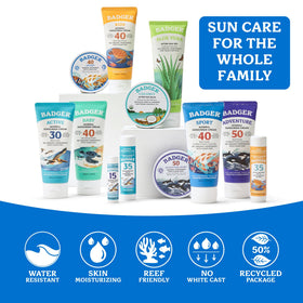 Badger Crème Solaire Minérale SPF 40 en voyage