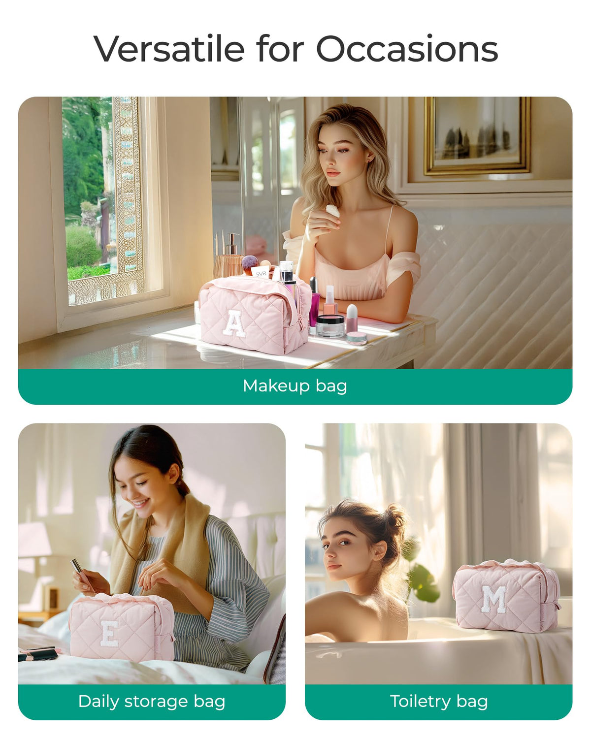 BAGSMART Trousse de Maquillage E-Pink dans une valise