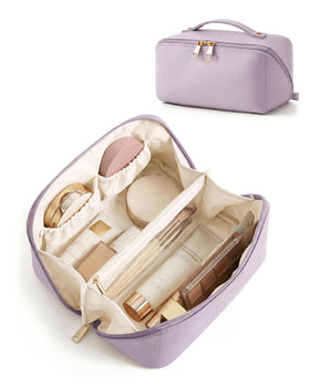 BAGSMART trousse de maquillage violette vue de face