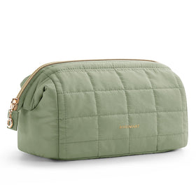 BAGSMART trousse de maquillage voyage verte sauge vue de face
