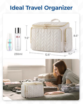 BAGSMART Trousse de Toilettage Voyage sur une table