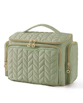 BAGSMART Trousse de Toilettage Voyage verte vue de face
