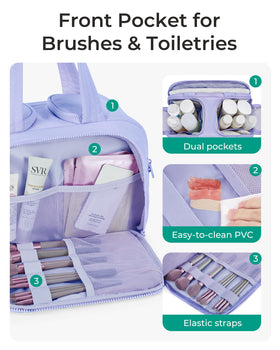 BAGSMART trousse de toilette avec articles de soin à l'intérieur