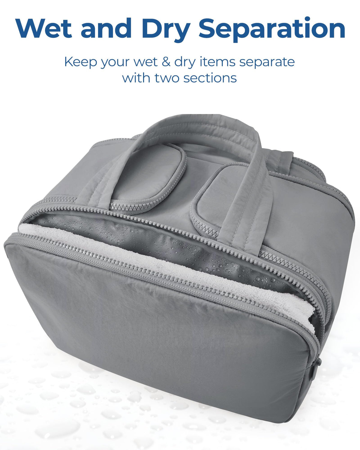 BAGSMART trousse de toilette avec articles de soin organisés à l'intérieur