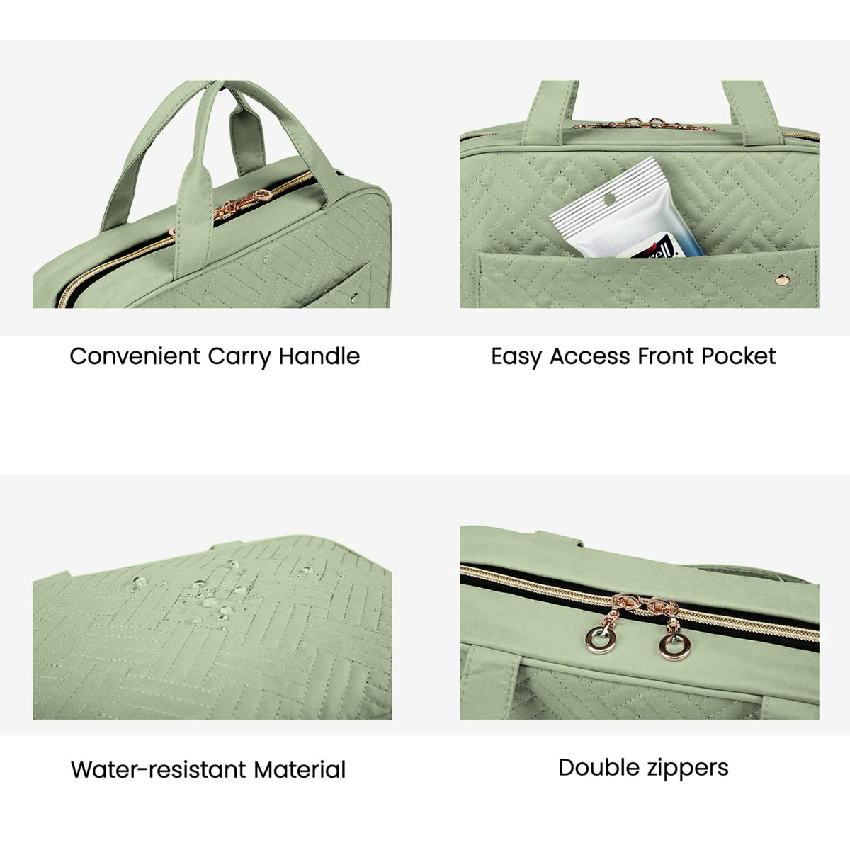 BAGSMART trousse de toilette avec articles de toilette à l'intérieur