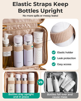 BAGSMART trousse de toilette avec crochet métallique pivotant