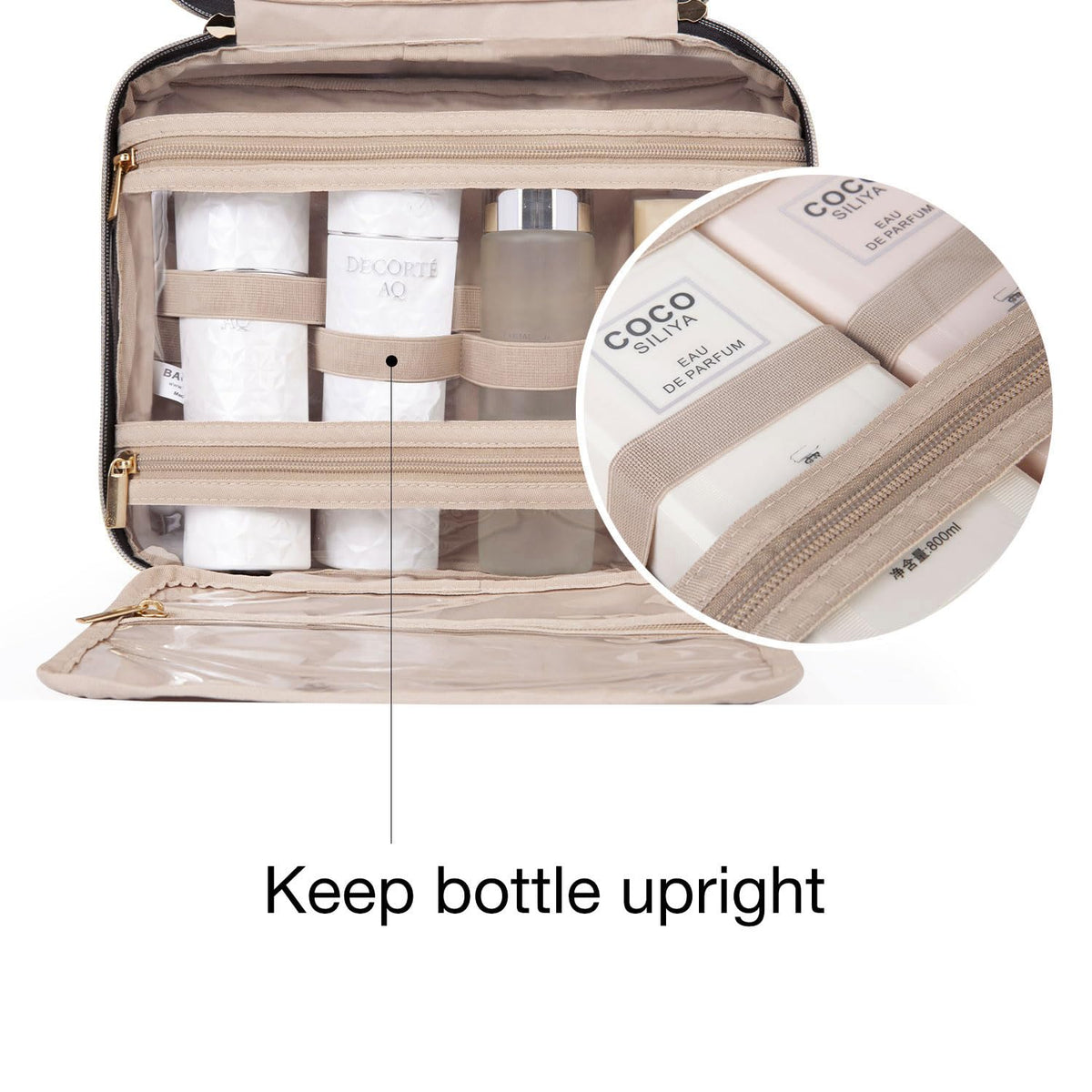 BAGSMART Trousse de Toilette avec crochet suspendu en métal