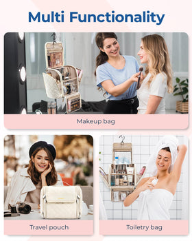 BAGSMART trousse de toilette avec des cosmétiques et accessoires de voyage