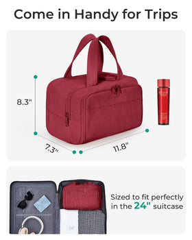 BAGSMART trousse de toilette avec séparation sèche et humide