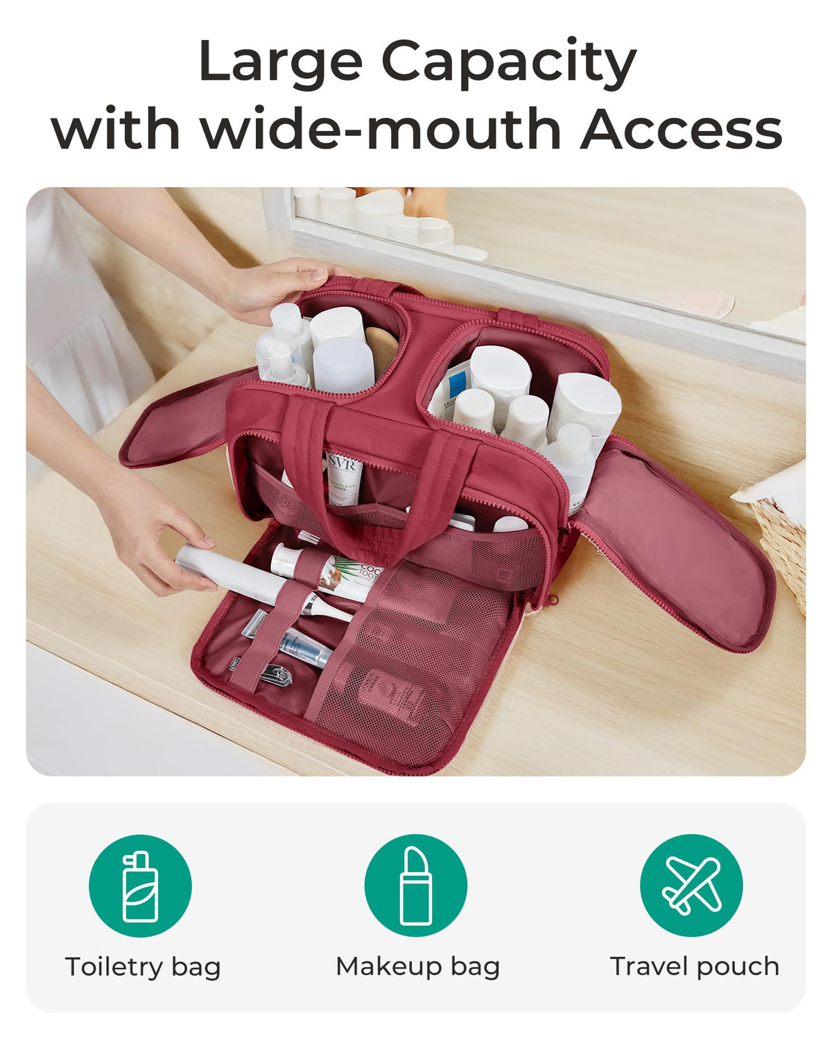 BAGSMART trousse de toilette dans un contexte de voyage