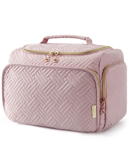 BAGSMART Trousse de Toilette de Voyage rose vue avant