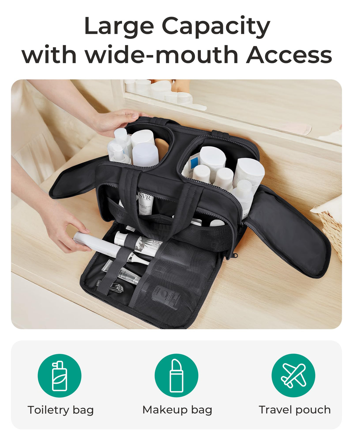 BAGSMART trousse de toilette en situation de voyage
