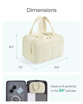 BAGSMART trousse de toilette en voyage avec accessoires de beauté