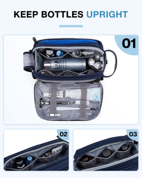 BAGSMART trousse de toilette fermée avec double fermeture éclair