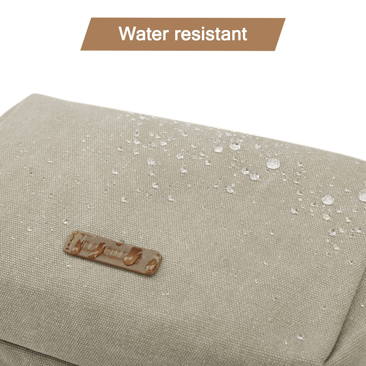 BAGSMART trousse de toilette homme beige avec produits de soin à l'intérieur