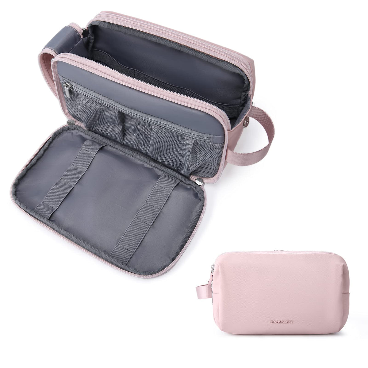 BAGSMART Trousse de Toilette Homme vue avant, couleur rose