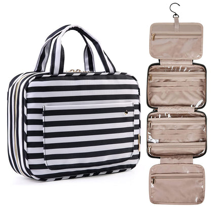 BAGSMART trousse de toilette ouverte avec compartiments organisés