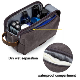 BAGSMART trousse de toilette ouverte montrant les compartiments