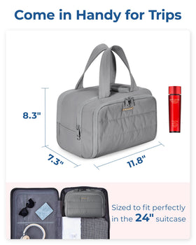 BAGSMART trousse de toilette pliée avec une poignée sur le dessus