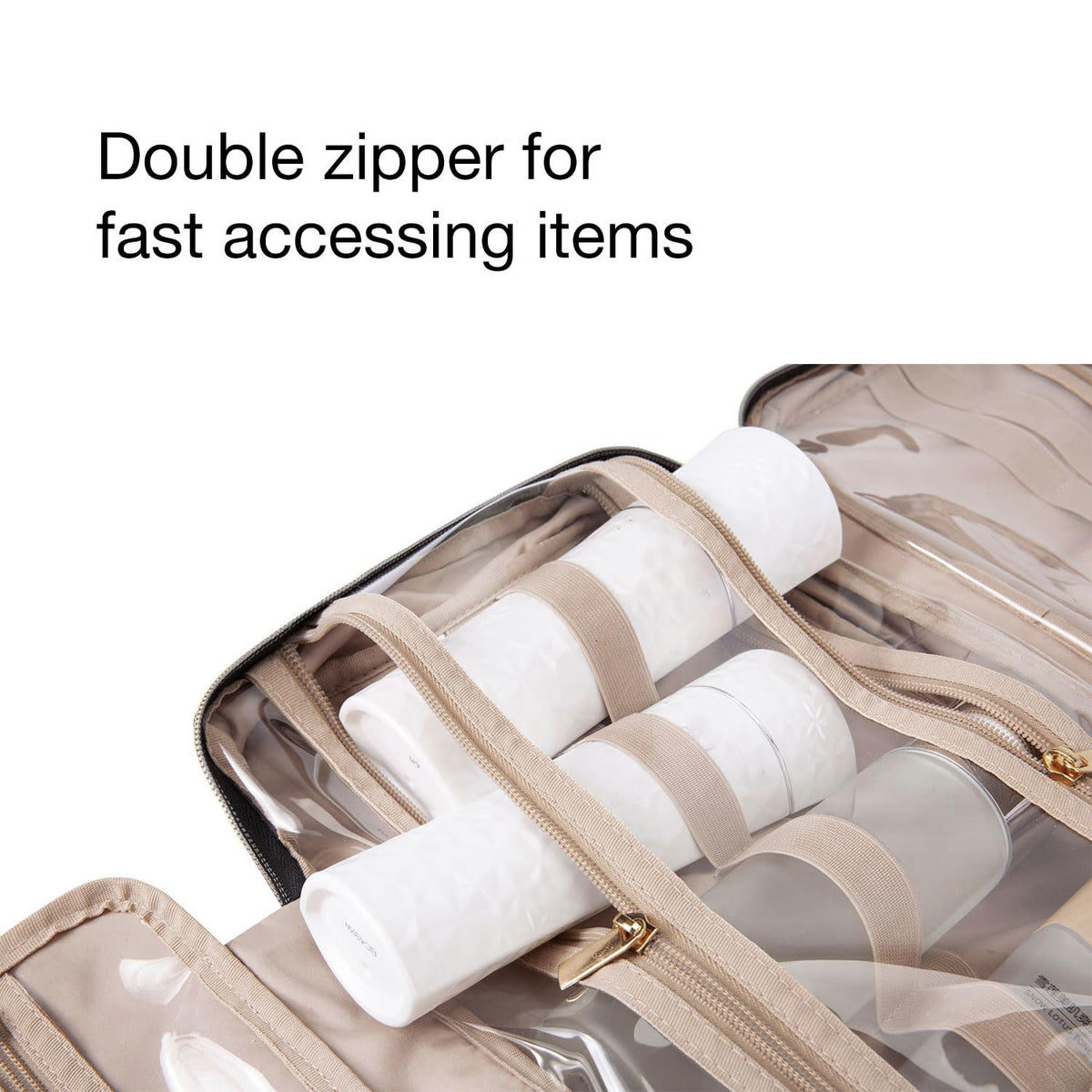 BAGSMART trousse de toilette sur un comptoir de salle de bain