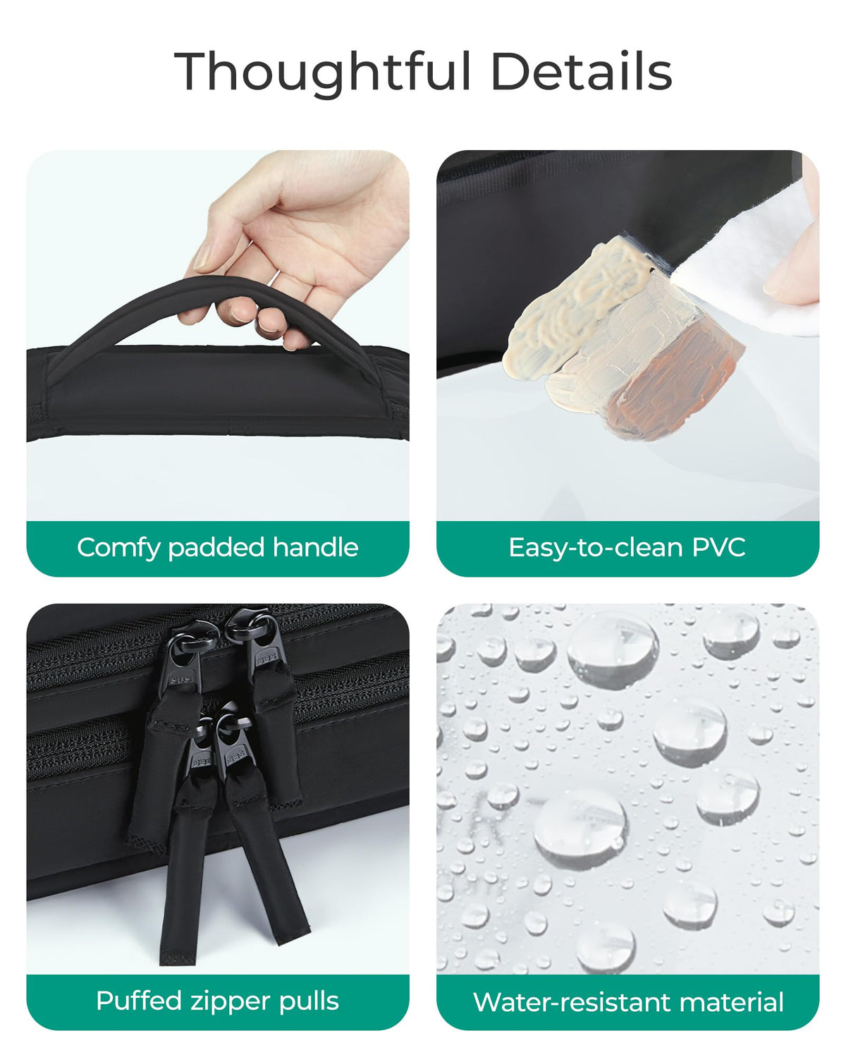 BAGSMART trousse de toilette sur une table avec des articles de voyage