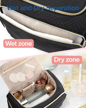 BAGSMART Trousse de Toilette Voyage avec compartiments ouverts