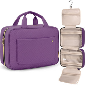 BAGSMART trousse de toilette voyage couleur violette, vue de devant